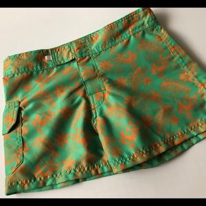 Hula Bay Hawaiian Surf Floral Print Girl’s Shorts